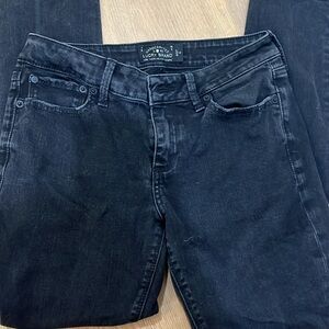 Lucky Brand distressed black jeans, size 4